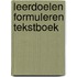 Leerdoelen formuleren tekstboek