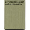 Psychodiagnostisch ond.st.ber.observ. by Coetsier