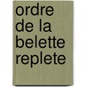 Ordre de la belette replete door Marc Sleen