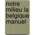 Notre milieu la belgique manuel
