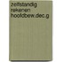 Zelfstandig rekenen hoofdbew.dec.g