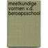 Meetkundige vormen v.d. beroepsschool