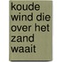 Koude wind die over het zand waait