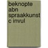 Beknopte abn spraakkunst c invul