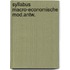 Syllabus macro-economische mod.antw.