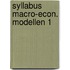 Syllabus macro-econ. modellen 1