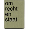 Om recht en staat door W.G.M. salet