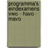 Programma's eindexamens vwo - havo - mavo