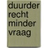 Duurder recht minder vraag