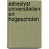 Adreslyst universiteiten en hogescholen