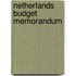 Netherlands budget memorandum