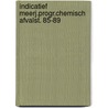 Indicatief meerj.progr.chemisch afvalst. 85-89 by Unknown