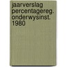 Jaarverslag percentagereg. onderwysinst. 1980 door Onbekend