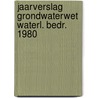 Jaarverslag grondwaterwet waterl. bedr. 1980 by Unknown