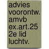 Advies voorontw. amvb ex.art.25 2e lid luchtv. door Onbekend