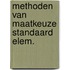 Methoden van maatkeuze standaard elem.