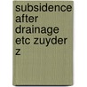 Subsidence after drainage etc zuyder z by Glopper