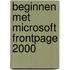 Beginnen met Microsoft FrontPage 2000