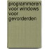 Programmeren voor Windows voor gevorderden