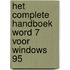 Het complete handboek Word 7 voor Windows 95