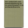een onderzoek naar werkdrukbeleving en RSI-verschijnselen in de Archtectenbranche door S. van Helvoort
