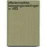 Effectenmarkten beleggingsinstellingen in 1993 door Onbekend