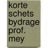 Korte schets bydrage prof. mey by Hans Bouma