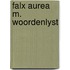 Falx aurea m. woordenlyst