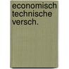 Economisch technische versch. by Geertman