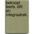 Beknopt leerb. diff. en integraalrek.