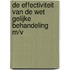 De effectiviteit van de Wet gelijke behandeling m/v