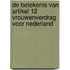 De betekenis van artikel 12 vrouwenverdrag voor Nederland