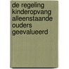 De regeling kinderopvang alleenstaande ouders geevalueerd door W. de Graaff