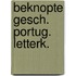 Beknopte gesch. portug. letterk.