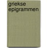 Griekse epigrammen door Vries