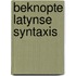 Beknopte latynse syntaxis