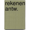 Rekenen antw. by Raat