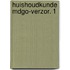 Huishoudkunde mdgo-verzor. 1