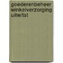 Goederenbeheer winkelverzorging uitw/tst