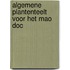 Algemene plantenteelt voor het mao doc
