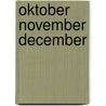 Oktober november december by Cramer