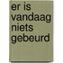 Er is vandaag niets gebeurd