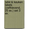 Tafel & keuken labels (zelfklevend, 25 ex.) set 3 ex. door Onbekend
