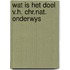 Wat is het doel v.h. chr.nat. onderwys