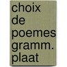 Choix de poemes gramm. plaat by Piet Bakker