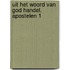 Uit het woord van god handel. apostelen 1