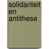 Solidariteit en antithese door Velema