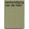 Aankondiging van de heer by Scheer