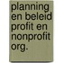 Planning en beleid profit en nonprofit org.