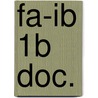Fa-ib 1b doc. door Raats